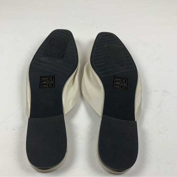 Who What Wear Davidson Mules Flats Ivory Leather Women's Size 9 NWOB 7133 - Picture 8 of 10